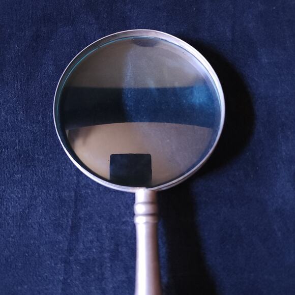 Vintage Rare Ornate Desk Magnifier Magnifying Glass Silverplate Made in India - Picture 5 of 9